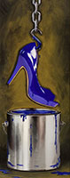 blue-dipped shoe