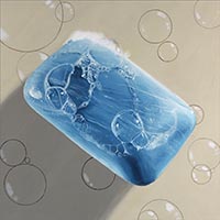blue soap